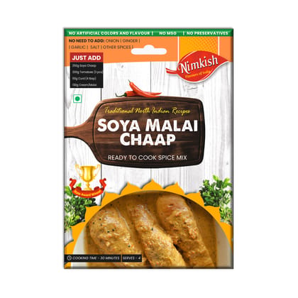 Nimkish Soya Malai Chaap Ready to Cook Spice Mix | 50g | Onion Ginger Garlic Already in Mix | Himalayan Recipe