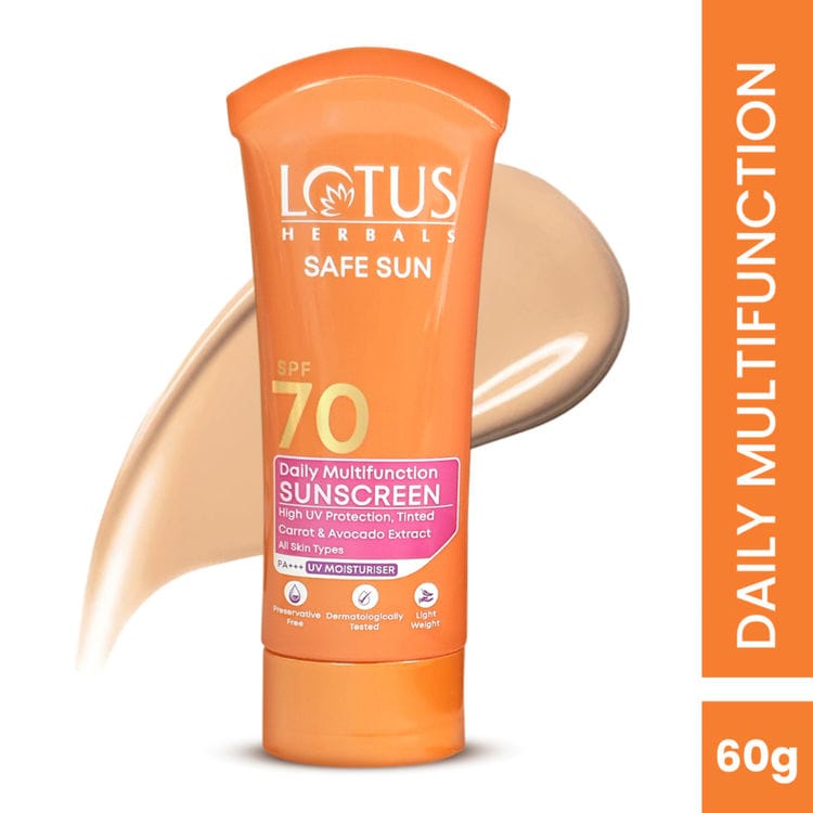 Lotus Herbals Safe Sun Daily Multi-Function Sunscreen SPF 70 PA+++ (60gm)