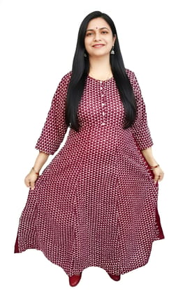 Women's Cotton Chikan Embroidered Kurta | Size M | Flared Anarkali Kurti | Women's Cotton Chikan Embroidered Kurta | Size M | Flared Anarkali Kurti |