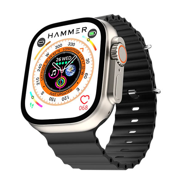 Hammer Ultra Classic Bluetooth Calling Smart Watch - Black, 