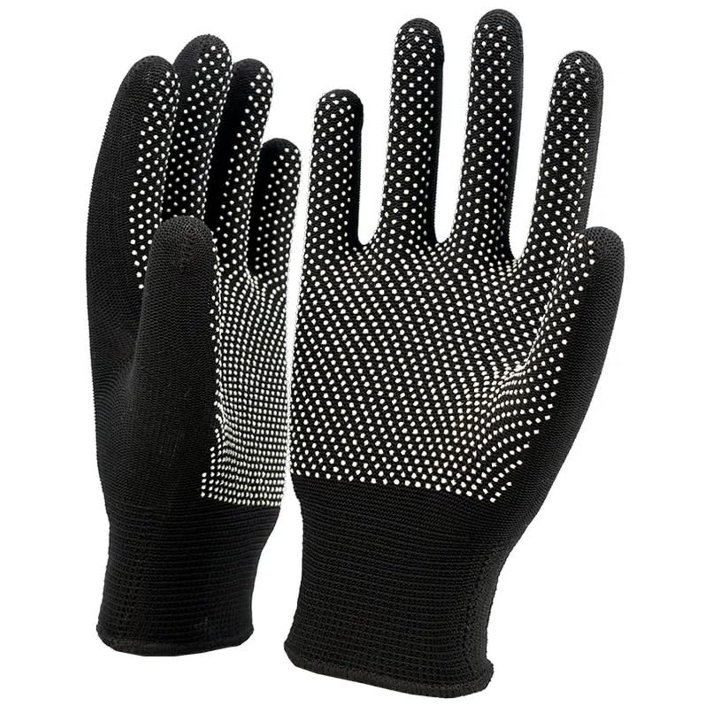 Sports DOTTED Cotton Gloves for Tennis Cricket Batting, Biking, one pair_ BLACK