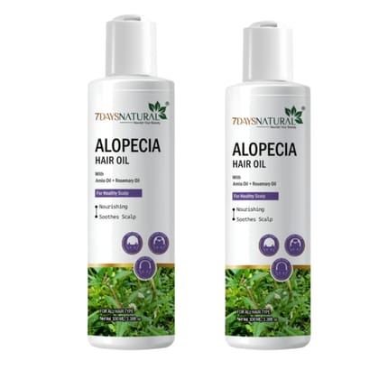 Elegantra Anti Hair Fall Alopecia Oil 100ml each pack of 2 | Botanical Hair Growth Solution for Bald Spots & Thin Hair