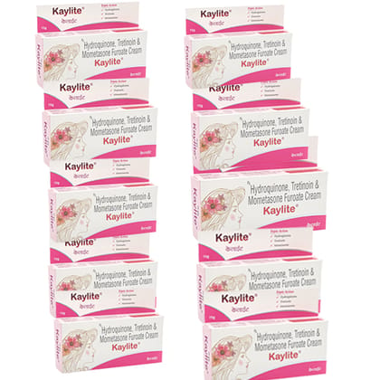 Kaylite Night Face Cream Whitening for Removing Black Spots | Dark Spot Removal Face Cream | Best Night Cream for Glowing Skin for Oily & Dry Skin | Moisturizing & Brightening Face Cream for Men & Women (Pack of 8, 120 gm)