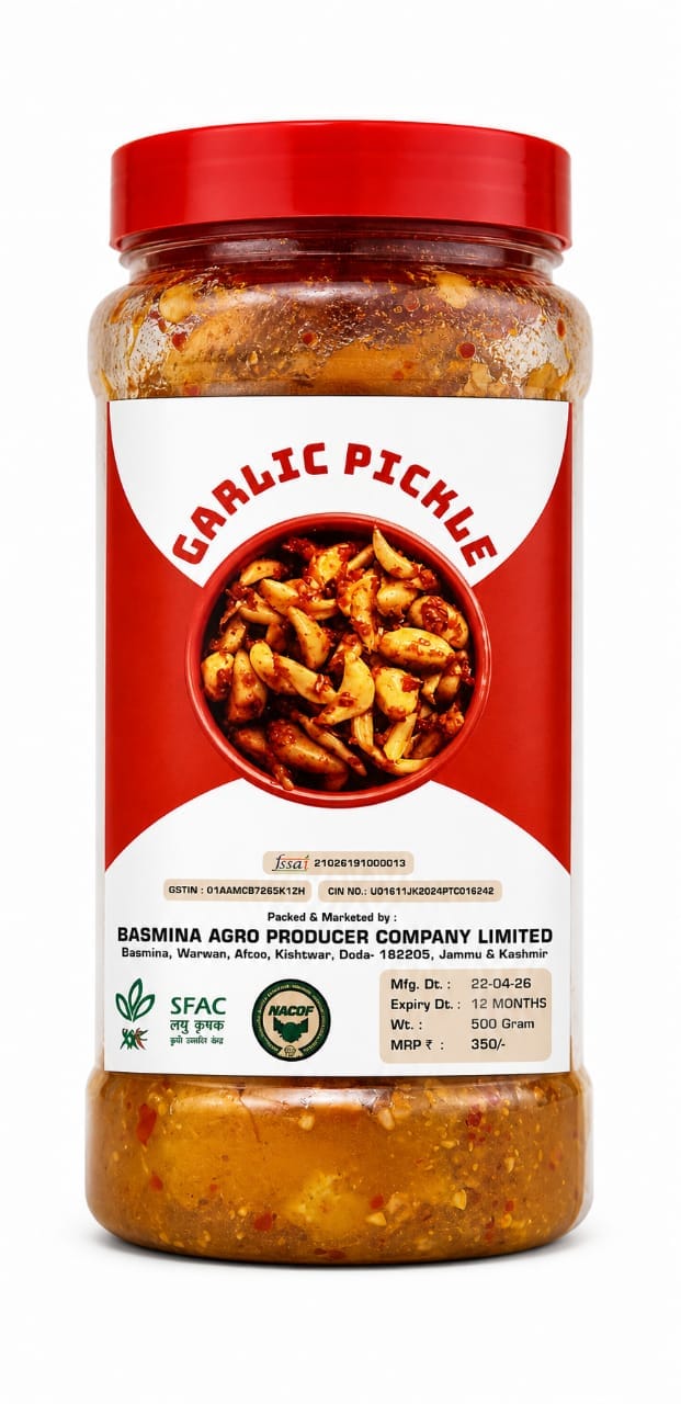 Basmina Agro Garlic Pickle - 500g