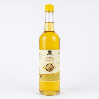 Wood Pressed Sesame Oil (Cold Pressed | Chemical-Free | HRK Farms)