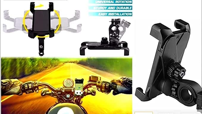 Bike Holder 360 Degree Rotating Bicycle Motorcycle handle Cell Phone Mount Mobile Phone Holder