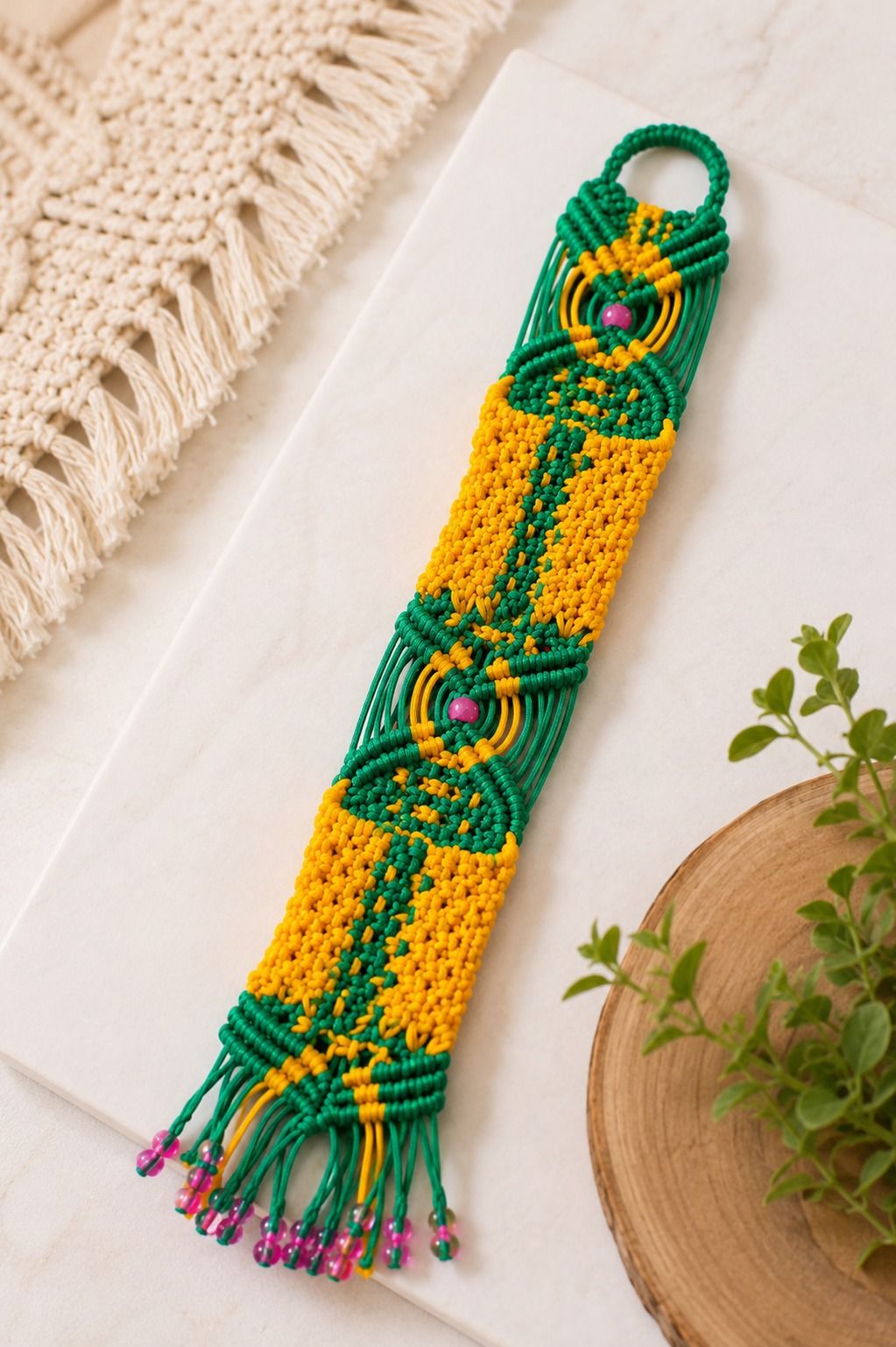 Handcrafted Dual-Tone Macramé Wall Hanging Decor