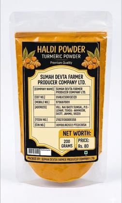 Sumah Devta Premium Turmeric Haldi Powder, 200 Grams