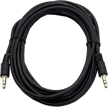 3.5mm Aux Cable Male to Male Stereo Aux Cable For Car,Music System,Headphone,Mobile Phone (3 meter)(Black)