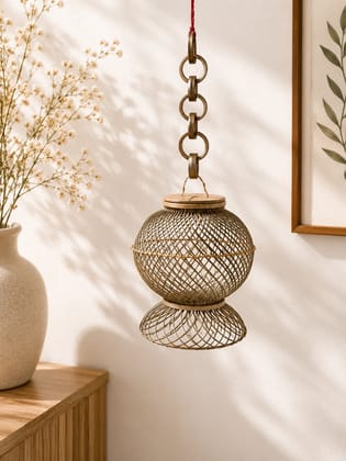 Handwoven Bamboo Hanging Lantern
