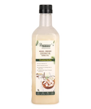 Ramnoor Pure Organic Wood Pressed Coconut Oil 1L | Cold Pressed | Virgin & Unrefined | Multipurpose Coconut Oil Ramnoor Pure Organic Wood Pressed Coconut Oil 1L | Cold Pressed | Virgin & Unrefined | Multipurpose Coconut Oil