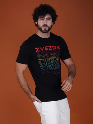 Men’s Branded European Fit Cotton Jersey T-Shirt Black