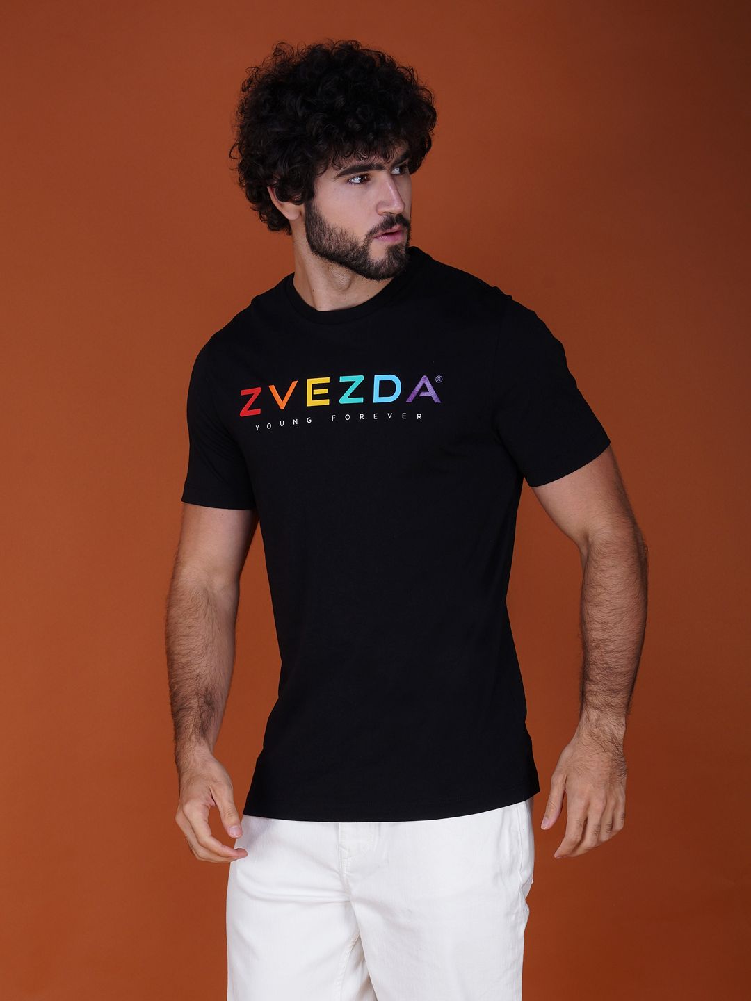 Men's Premium Cotton Branded Tee Black