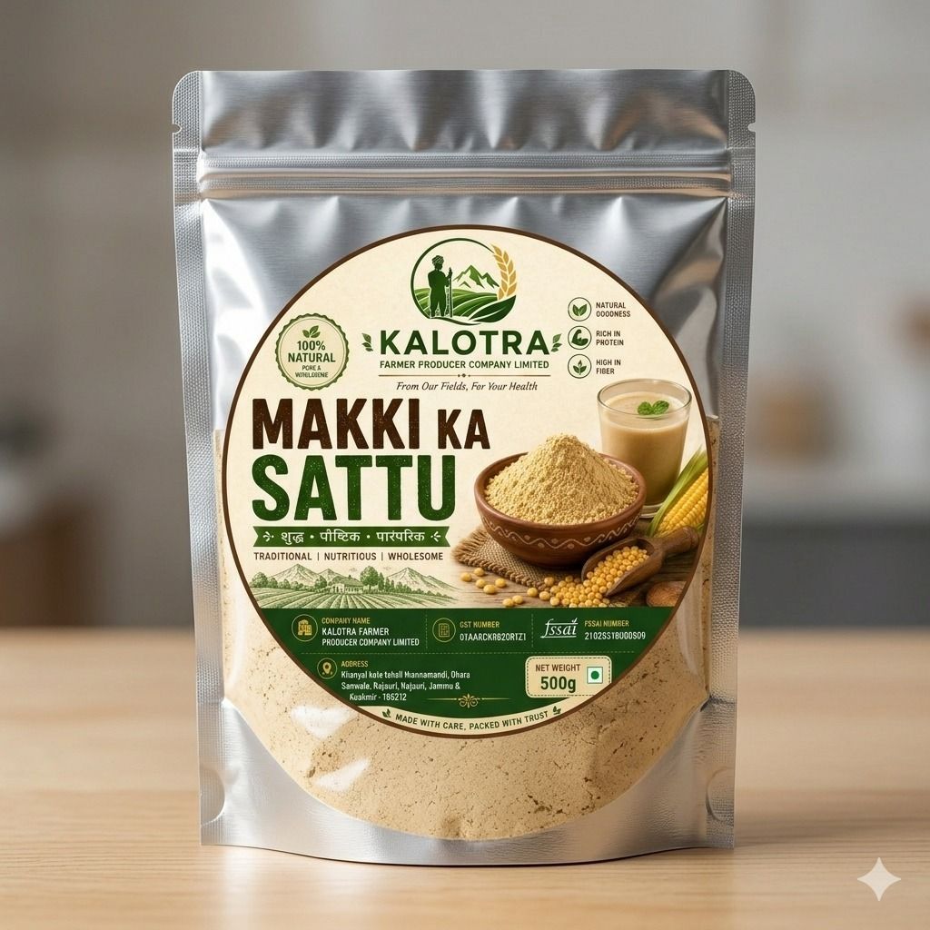 KALOTRA Makki Ka Sattu, Roasted Maize Flour, 500g+500 gram (1 kg)
