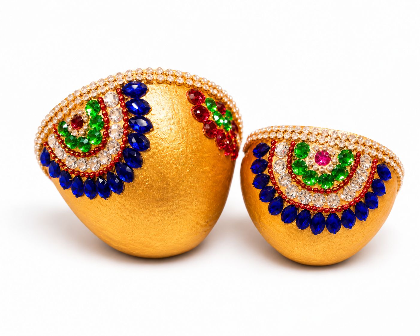 Handcrafted Decorated Wedding Coconut Set (2 Pieces)