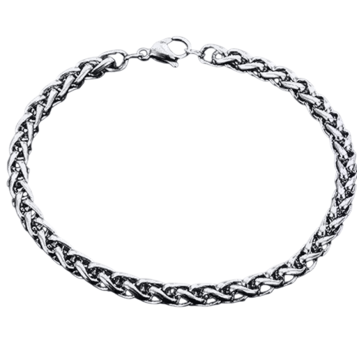 Men's Stainless Steel Wheat Chain Bracelet