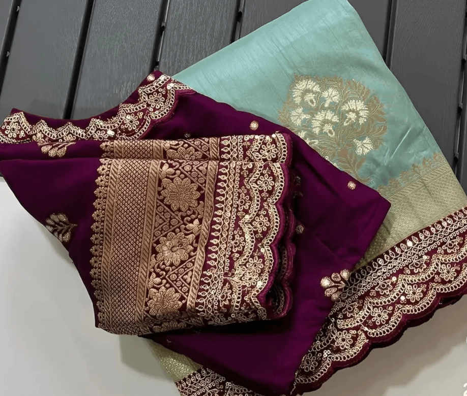 Women's Embroidered Art Silk Saree