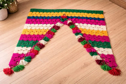 Multicolor Crocheted Traditional Toran with Tassels