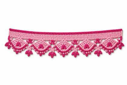Handmade Pink Ombre Crocheted Door Toran