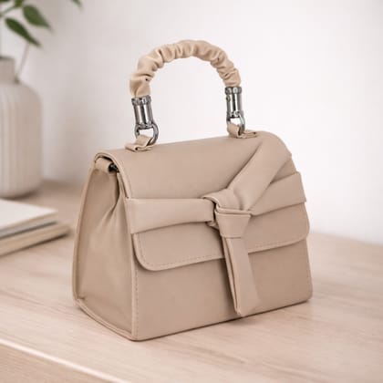 Bow Detail Sling Bag | Premium PU Leather Small Handbag | Trendy Shoulder Bag for Girls & Women