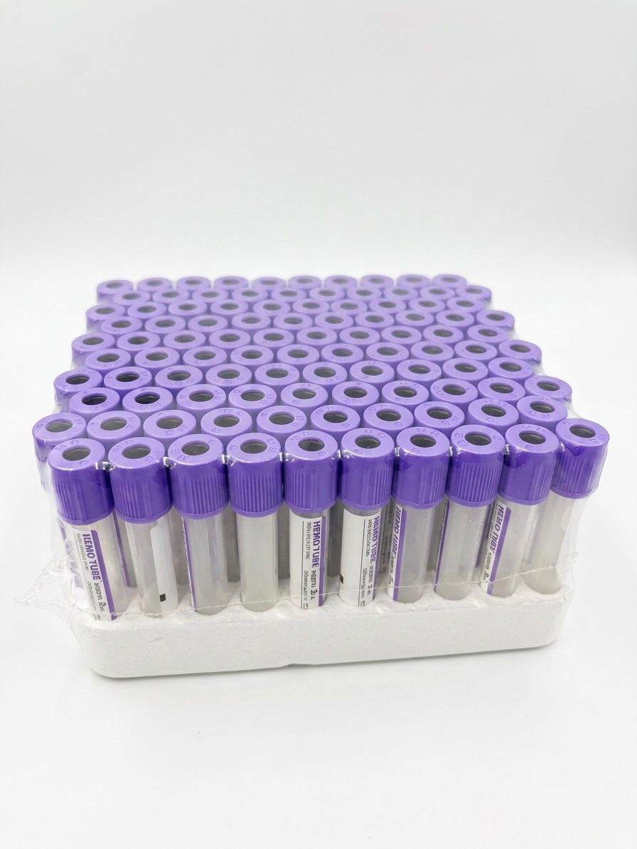 Hemo Tube K2 EDTA Blood Collection Tubes, 2ml, Pack of 100