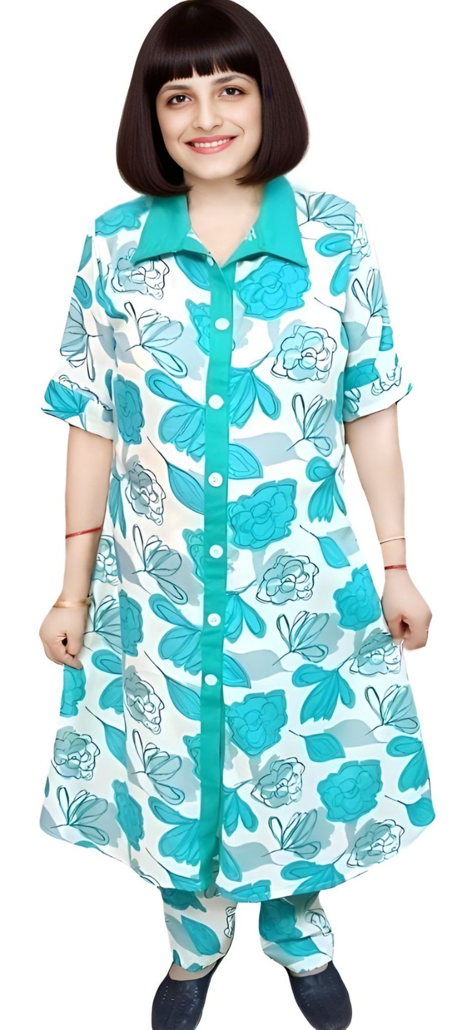 Women's Cotton Kurta Palazzo Pant Set