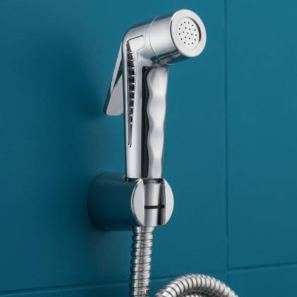 PARRYWARE Splash Series Health Faucet/Toilet Gun (Stainless Steel) | PVC Pipe, Wall Hook Included, ABS Body | Toilet Spray Gun/Health Faucet Set with Pipe/Hose and Wall Hook | T9805A1