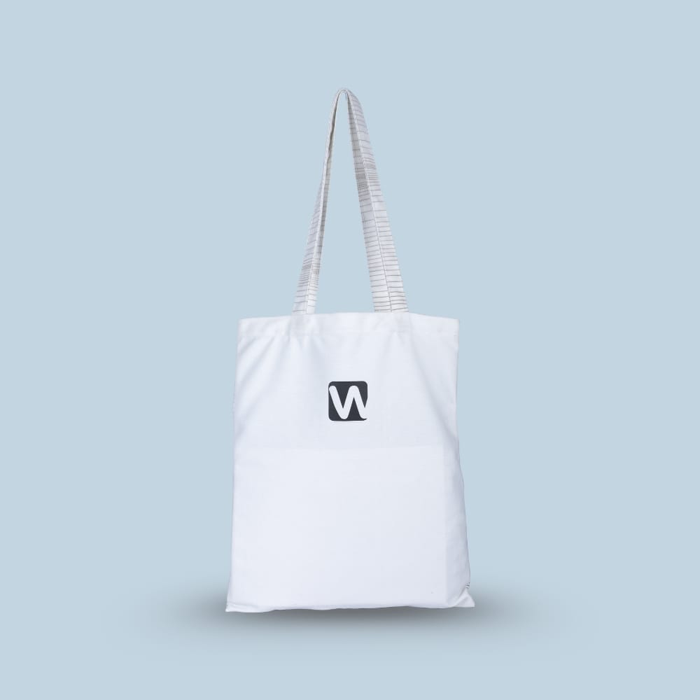WOTM Recycled Cotton Canvas Tote Bag for Women | College Tote Bag | Canvas Bag for Girls | Foldable Travel & Shopping Tote | Eco-Friendly Cotton Canvas Bag