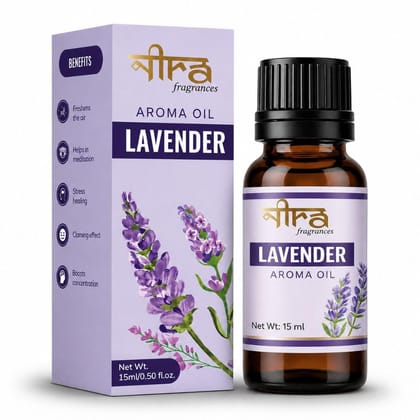 Nira Fragrances Oil | 15 ml | Lavender Aroma Oil for Home Fragrance | Best for Aromatherapy | Helps in Meditation | Used in Diffuser, Candles, Air Fresheners Nira Fragrances Oil | 15 ml | Lavender Aroma Oil for Home Fragrance | Best for Aromatherapy | Helps in Meditation | Used in Diffuser, Candles, Air Fresheners