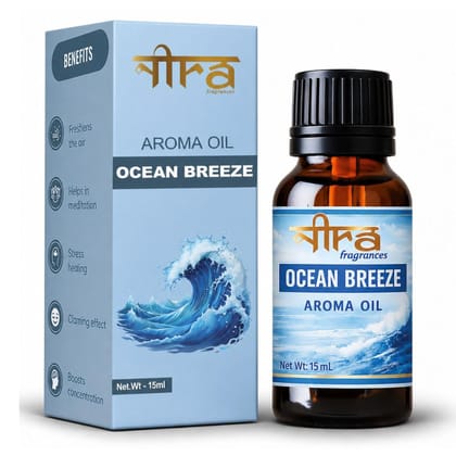 Nira Fragrances Oil | 15 ml | Ocean Breeze Aroma Oil for Home Fragrance | Best for Aromatherapy | Helps in Meditation | Used in Diffuser, Candles, Air Fresheners Nira Fragrances Oil | 15 ml | Ocean Breeze Aroma Oil for Home Fragrance | Best for Aromatherapy | Helps in Meditation | Used in Diffuser, Candles, Air Fresheners