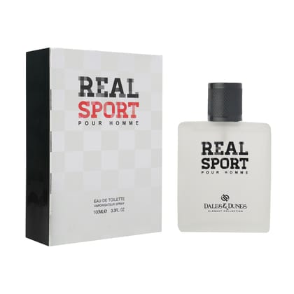 Dales & Dunes Real Sport Eau De Toilette Perfume for Men 100ML | Long Lasting Fresh Sporty Fragrance | Daily Wear Luxury EDT for Men | Premium Masculine Scent