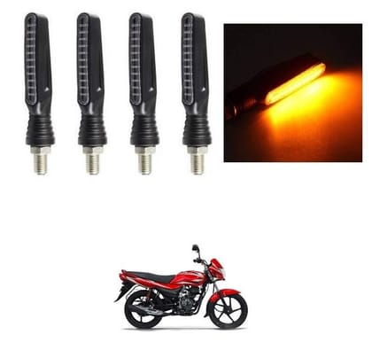 PECULAR ZONE Style Indicators 9 Led High Bright Universal for All Bikes Models Turn Signal Lights Motorcycle (Amber, Pack Of 4)