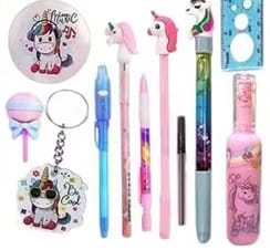Unicorn Pouch With Stationery Pen Pencil Combo Set for Kids Unicorn Pouch With Stationery Pen Pencil Combo Set for Kids