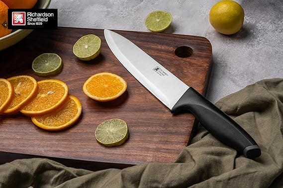 RICHARDSON SHEFFIELD Advantage 8" Chef Kitchen Knife – Precision Surgical Blade, Ergonomic Handle, Long-Lasting Sharpness