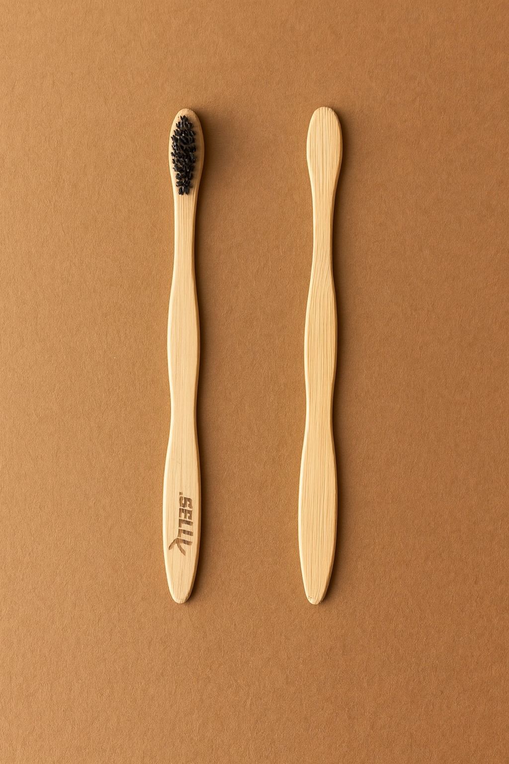 Eco-Friendly Bamboo Toothbrush for Adults | Biodegradable Wooden Toothbrush with Charcoal Bristles