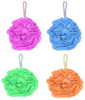 Lenon Round Bath Sponge Loofah Assorted Pack of 4
