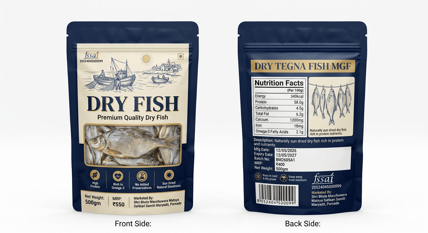 Dry Tegna Fish MGF - 500gm Pack