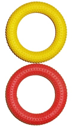 Rubber Dotted Tennikoit Ring, Kids Playing, Tennis Ring, Rubber Frisbee (Pack of 2)    
