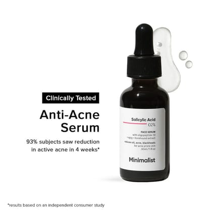 Minimalist 2% Salicylic Acid Face Serum For Blackheads & Whiteheads (30ml) Minimalist 2% Salicylic Acid Face Serum For Blackheads & Whiteheads (30ml)