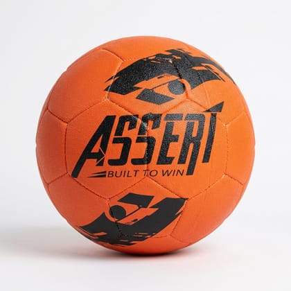 ASSERT Titan | Football Suitable for Training/ Recreation Use + Free Air Needle | Rubber Moulded, Butyl Bladder| Size 5 | Orange | 1% Net Proceeds Pledged to Charity