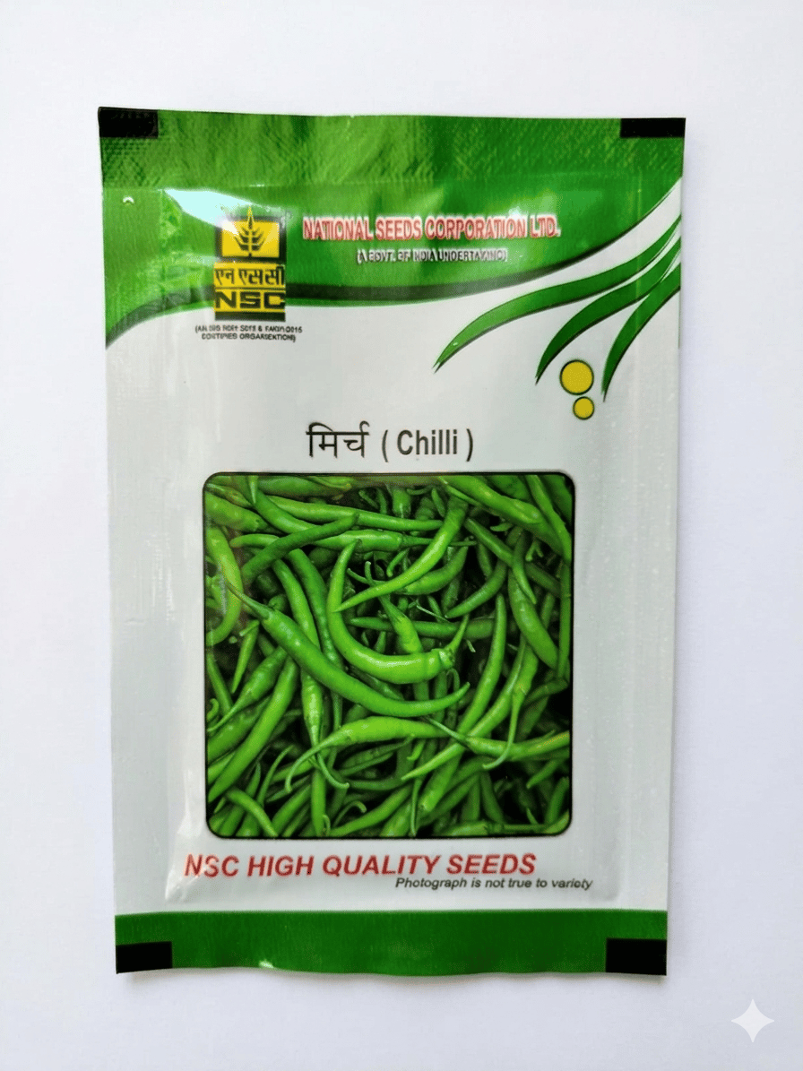 NSC Hyb. Chilli Variety-Arka Meghna T/L -5GM Packing Seeds