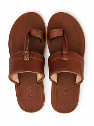 Tan Leatherette Kolhapuri Sandals for Men Tan Leatherette Kolhapuri Sandals for Men