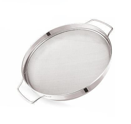 Heavy Duty Stainless Steel Multipurpose Puran Jali Chalni Mesh Strainer for Washing Rice, Fruits, Vegetables and Grains