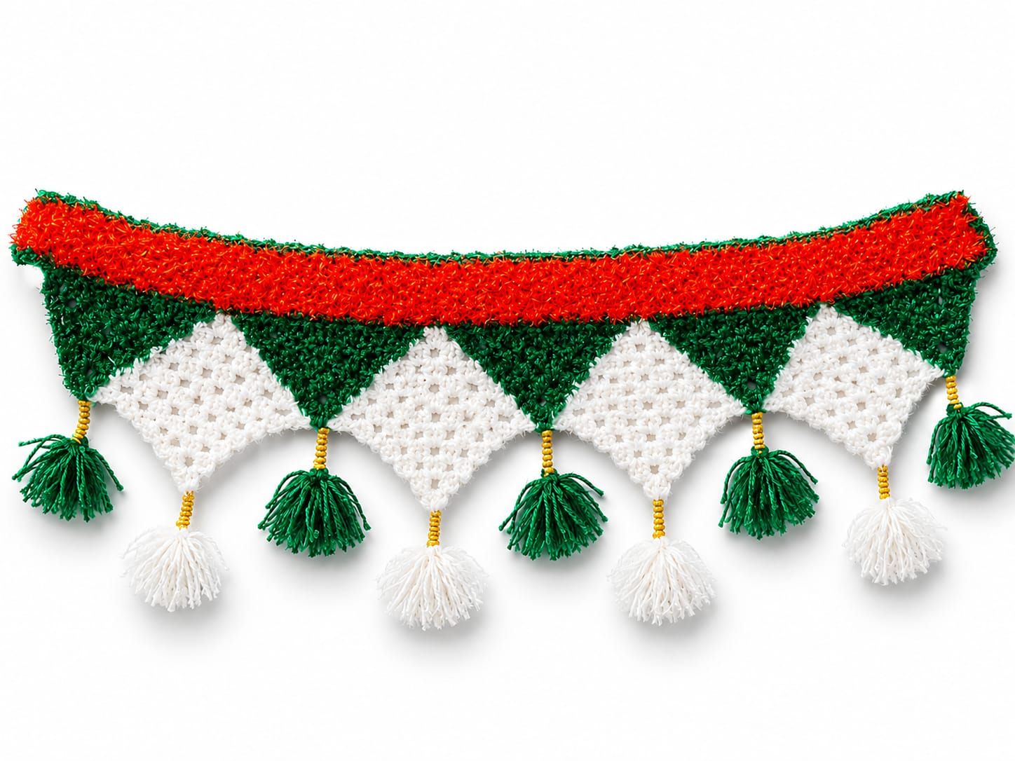 Handmade Woolen Toran Door Hanging for Diwali Festive Decor