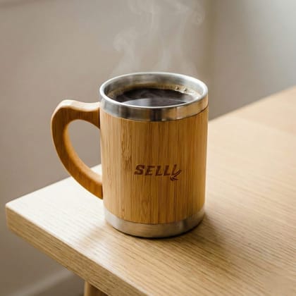 Eco-Friendly Bamboo Coffee Mug with Stainless Steel Inner Eco-Friendly Bamboo Coffee Mug with Stainless Steel Inner