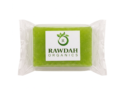 Rawdah Organics Handmade Organic Green Leaf Soap Bar - 4 Pack
