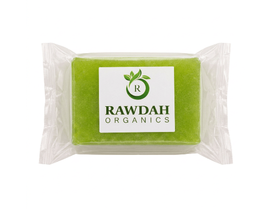 Rawdah Organics Handmade Organic Green Leaf Soap Bar - 4 Pack