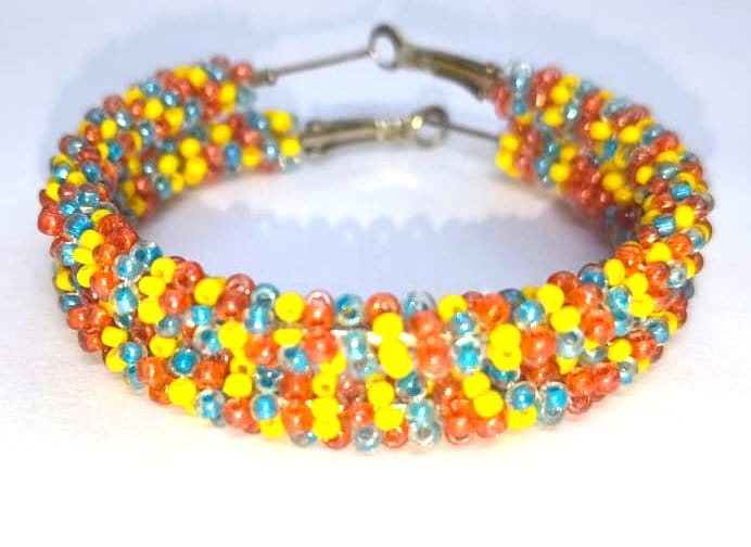 Beads Earrings For Women and Girls Handmade Seed Malty Beaded Earrings