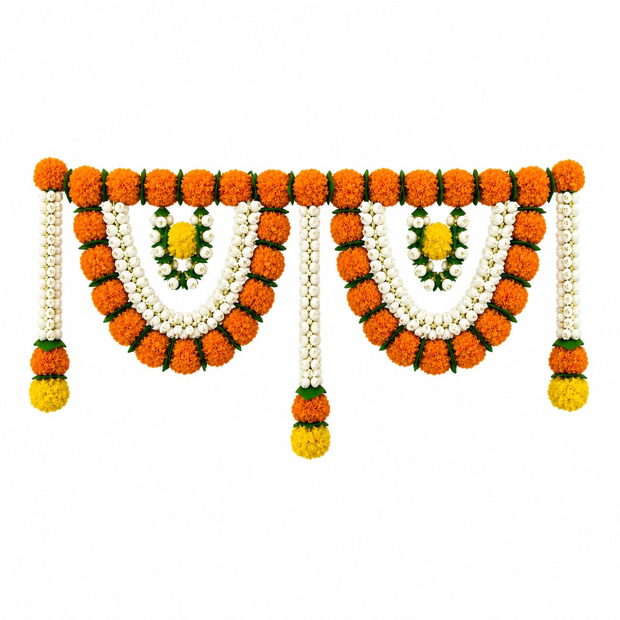 Artificial Marigold and Mogra Toran for Festive Decoration