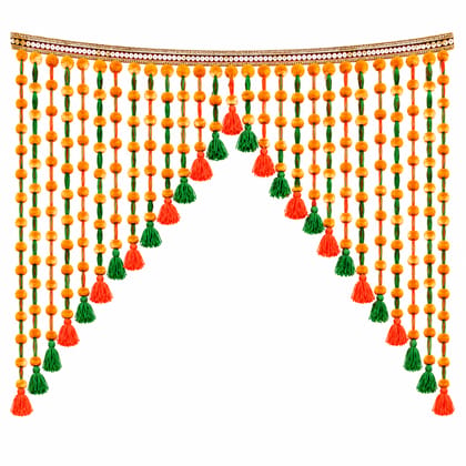 Artificial Marigold Tassel Toran Door Hanging Garland - Set of 1 Artificial Marigold Tassel Toran Door Hanging Garland - Set of 1